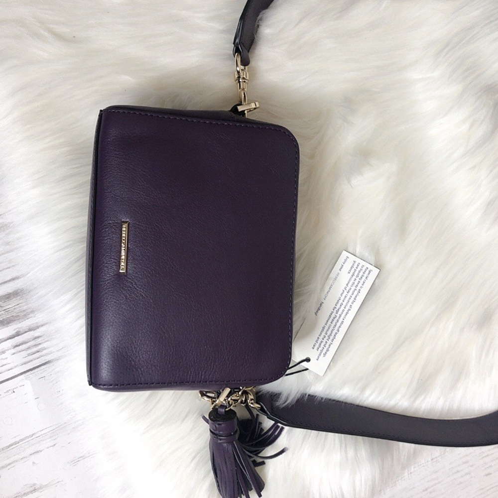 NEW! Rebecca Minkoff woven chain purple camera bag - Picture 5 of 8